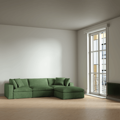 Ari three seater modular corner Sofa With Full Fabric Customisation