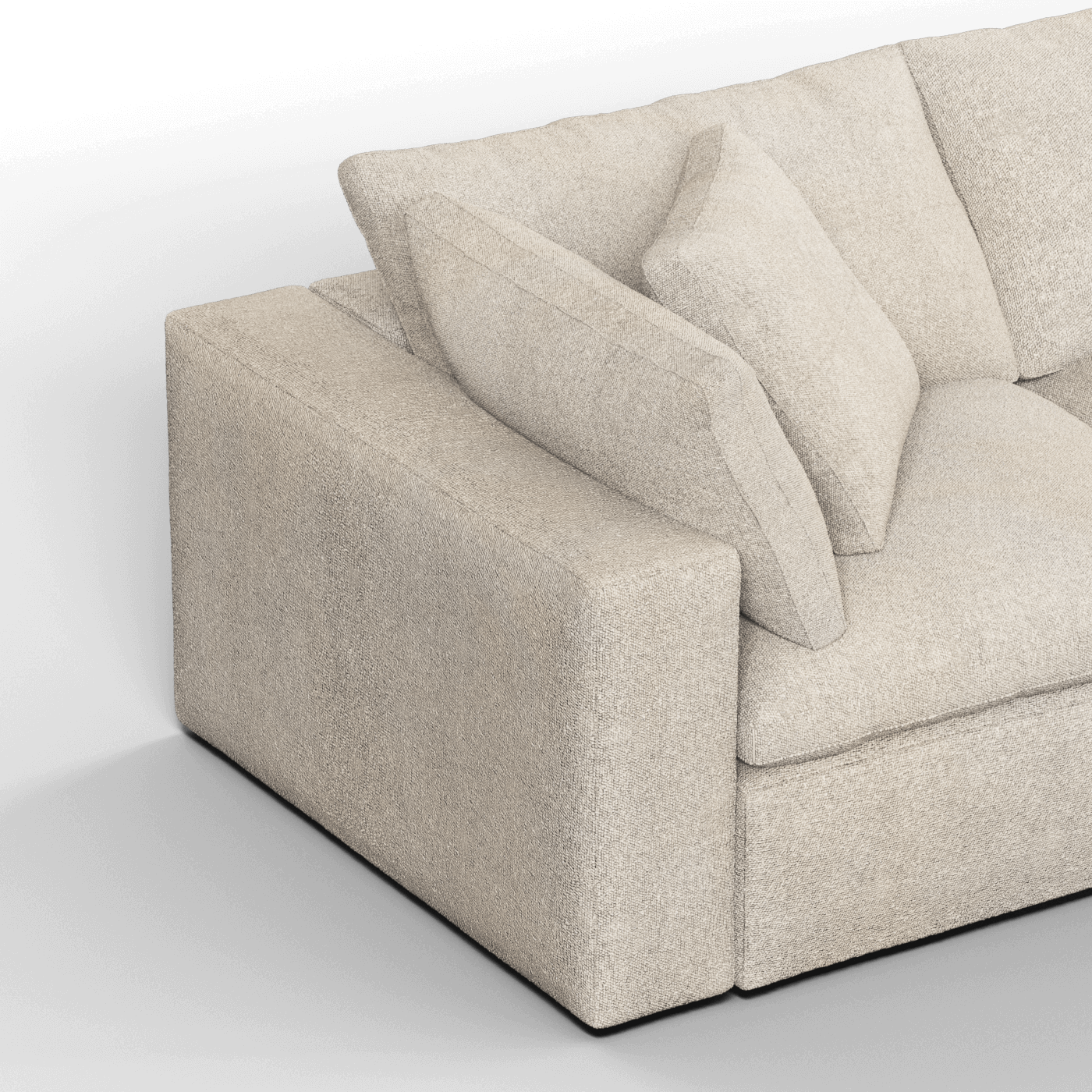 Ari three seater modular corner Sofa With Full Fabric Customisation