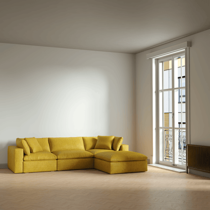 Ari three seater modular corner Sofa With Full Fabric Customisation