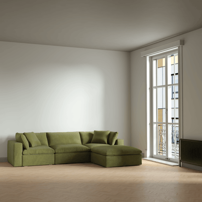 Ari three seater modular corner Sofa With Full Fabric Customisation