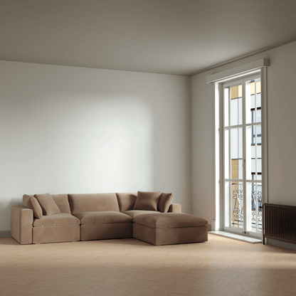 Ari three seater modular corner Sofa With Full Fabric Customisation