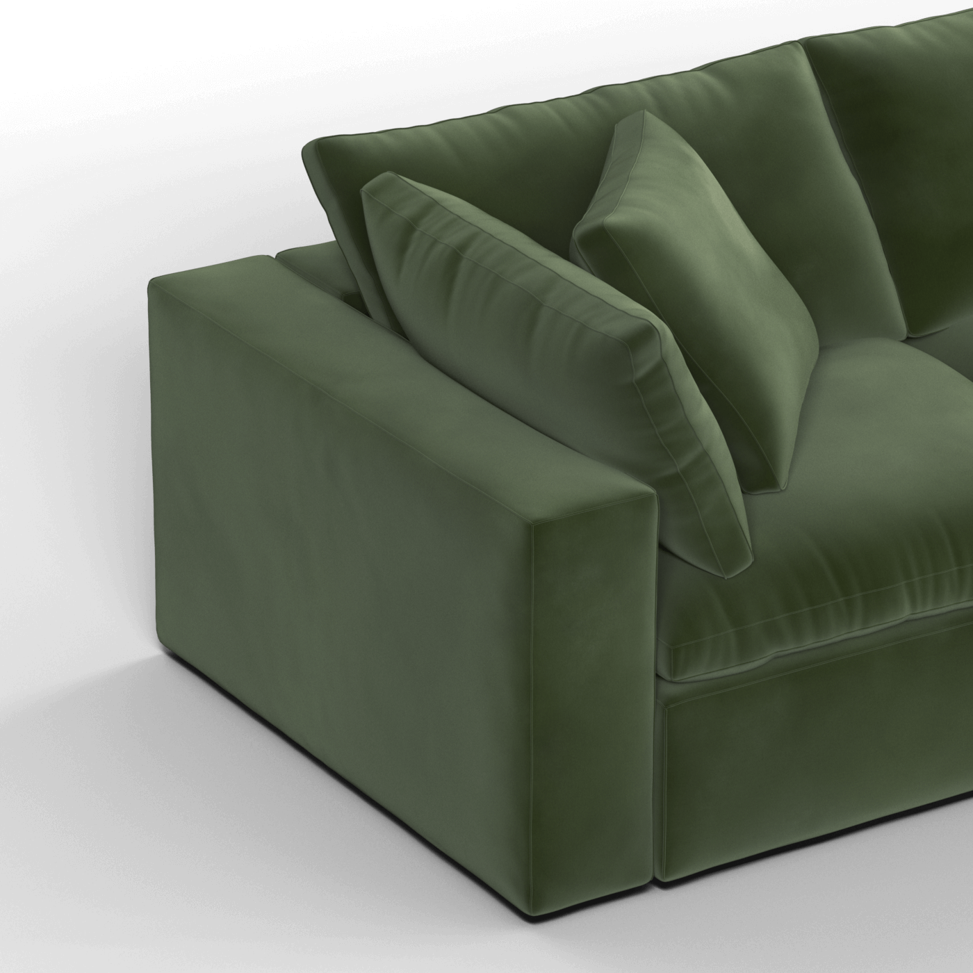 Ari three seater modular corner Sofa With Full Fabric Customisation
