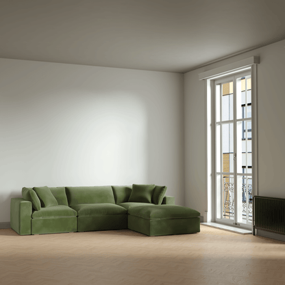 Ari three seater modular corner Sofa With Full Fabric Customisation