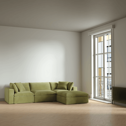 Ari three seater modular corner Sofa With Full Fabric Customisation