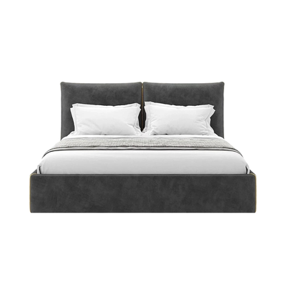 Ariel Double Bed with Padded Headboard and Slim Frame