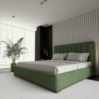 Ava Bed with Framed Vertical Headboard Panels