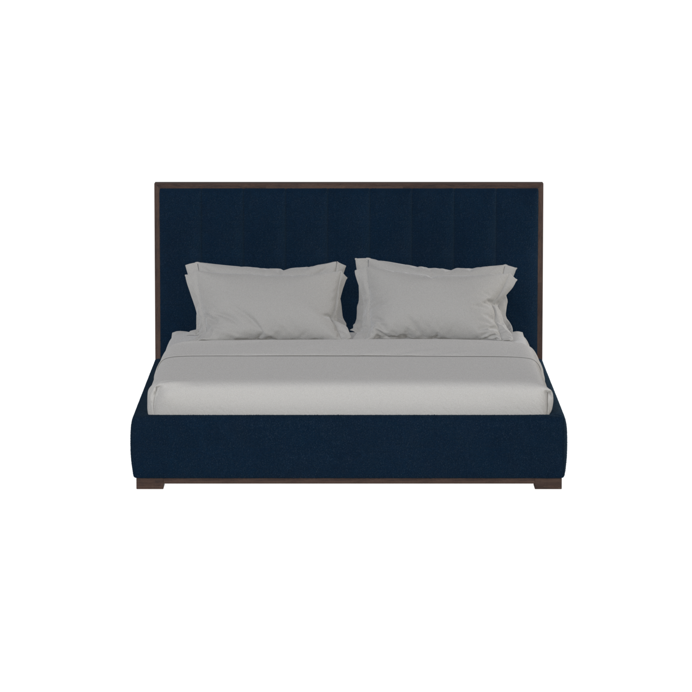 Ava Bed with Framed Vertical Headboard Panels