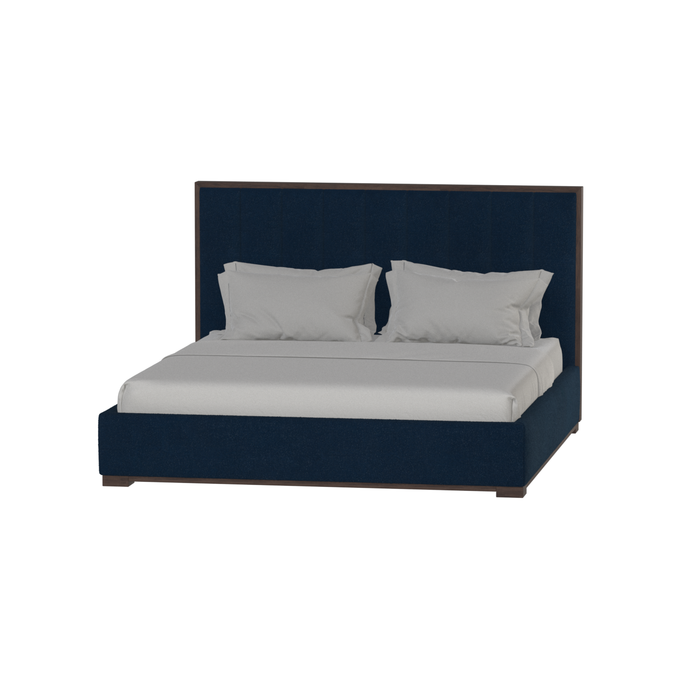 Ava Bed with Framed Vertical Headboard Panels