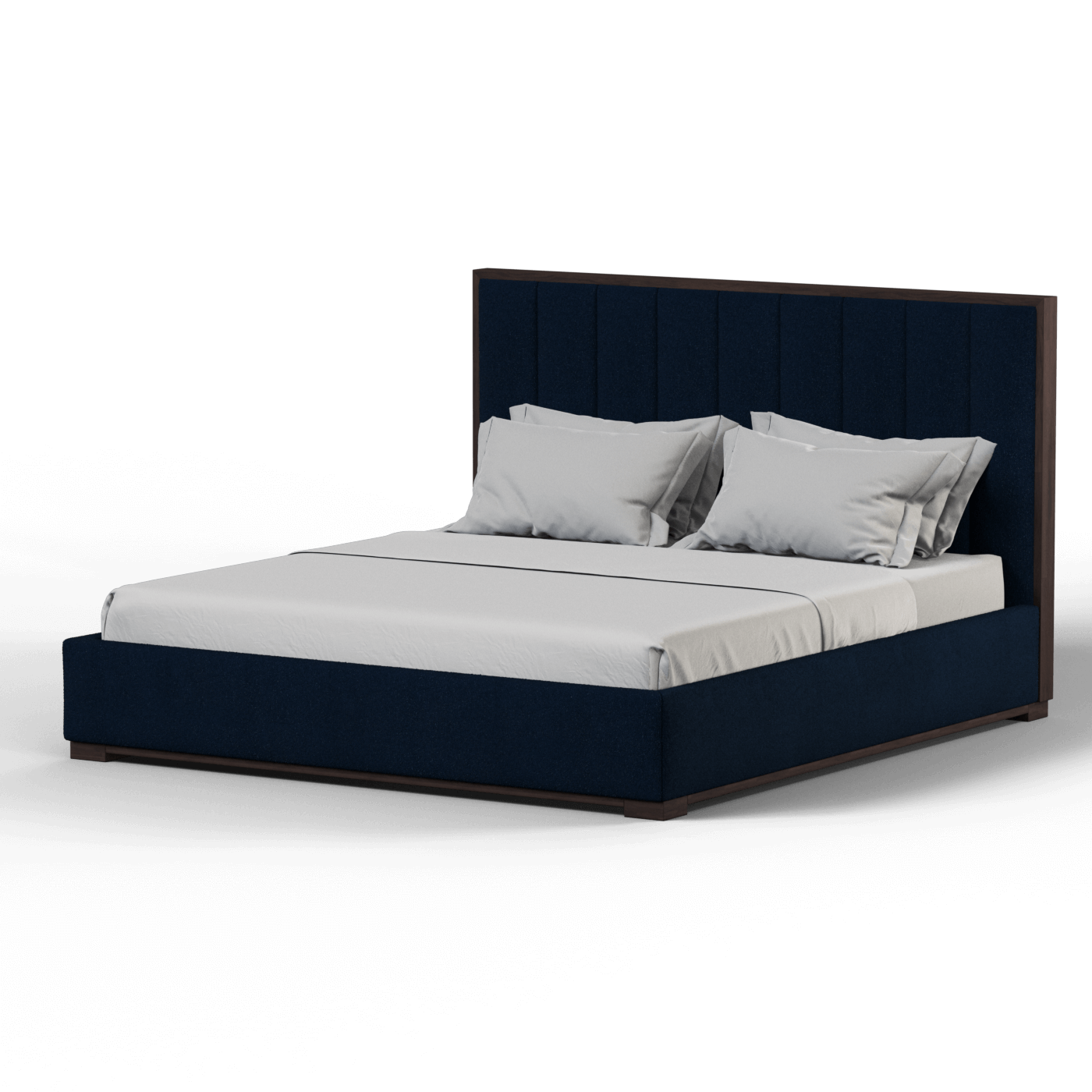 Ava Bed with Framed Vertical Headboard Panels