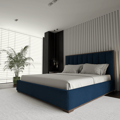 Ava Bed with Framed Vertical Headboard Panels