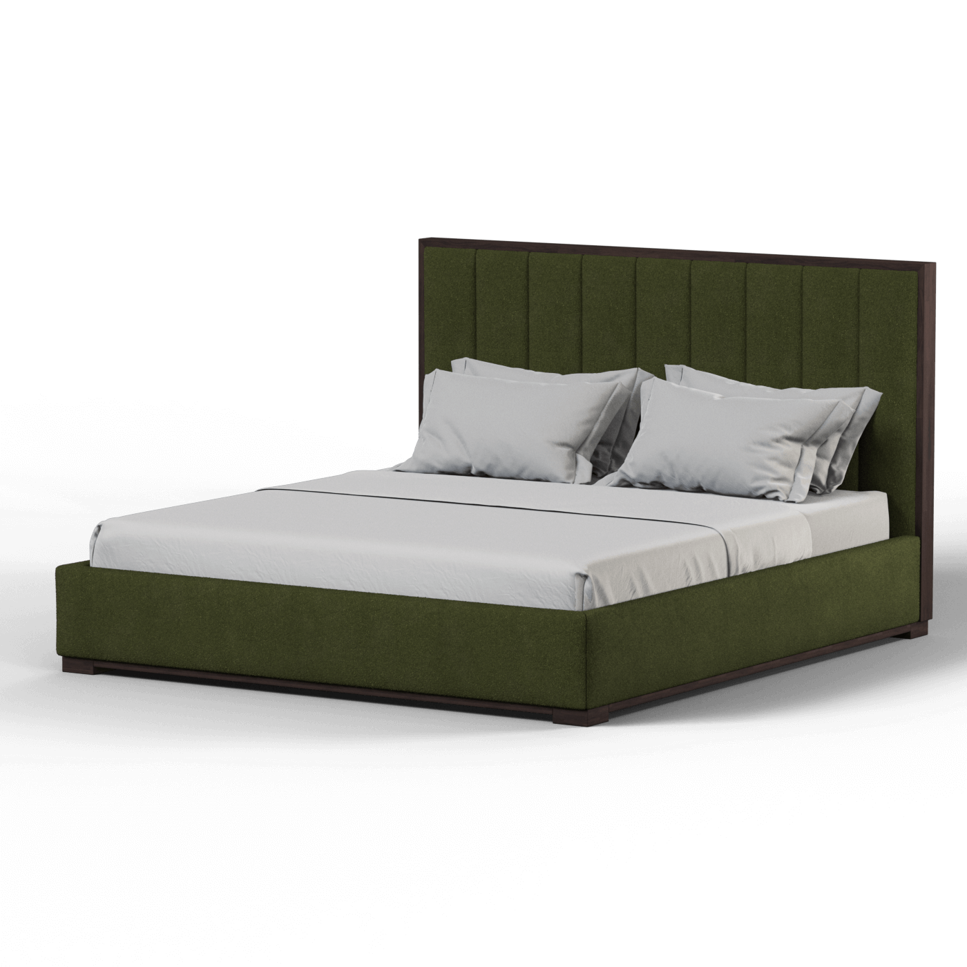 Ava Bed with Framed Vertical Headboard Panels