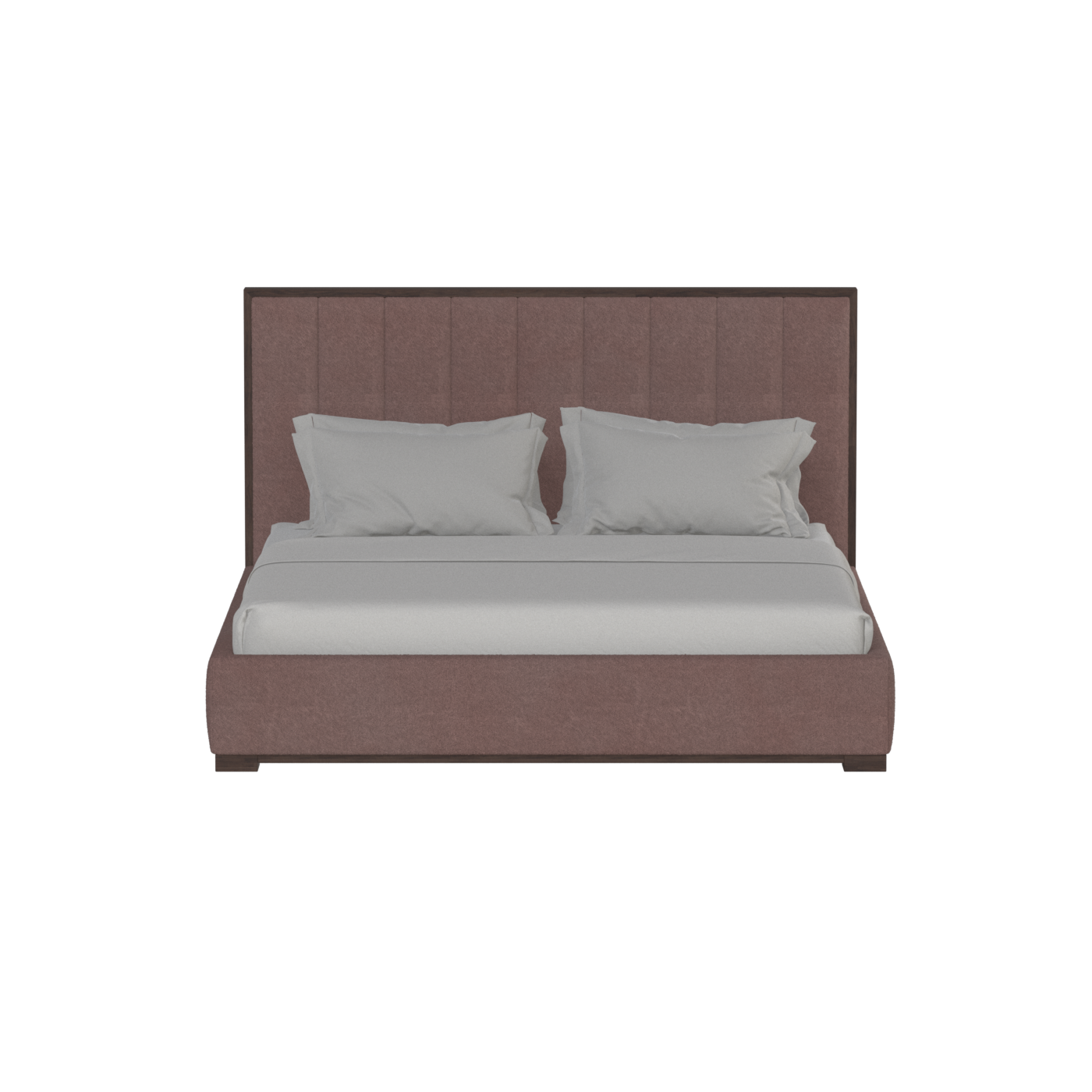 Ava Bed with Framed Vertical Headboard Panels