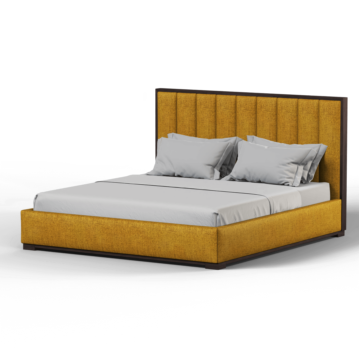 Ava Bed with Framed Vertical Headboard Panels