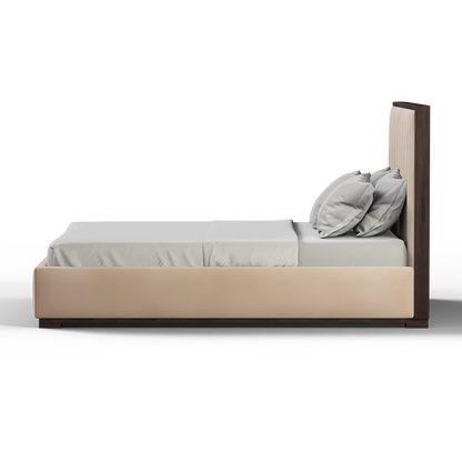 Ava Bed with Framed Vertical Headboard Panels