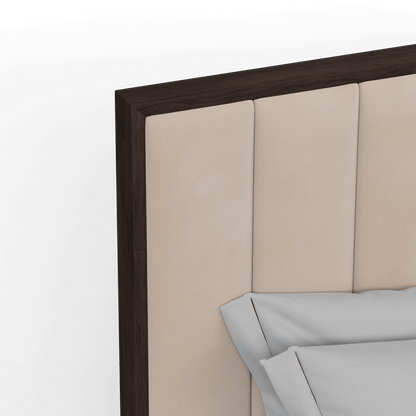 Ava Bed with Framed Vertical Headboard Panels