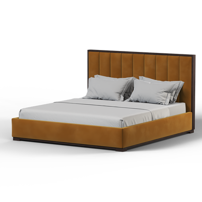 Ava Bed with Framed Vertical Headboard Panels