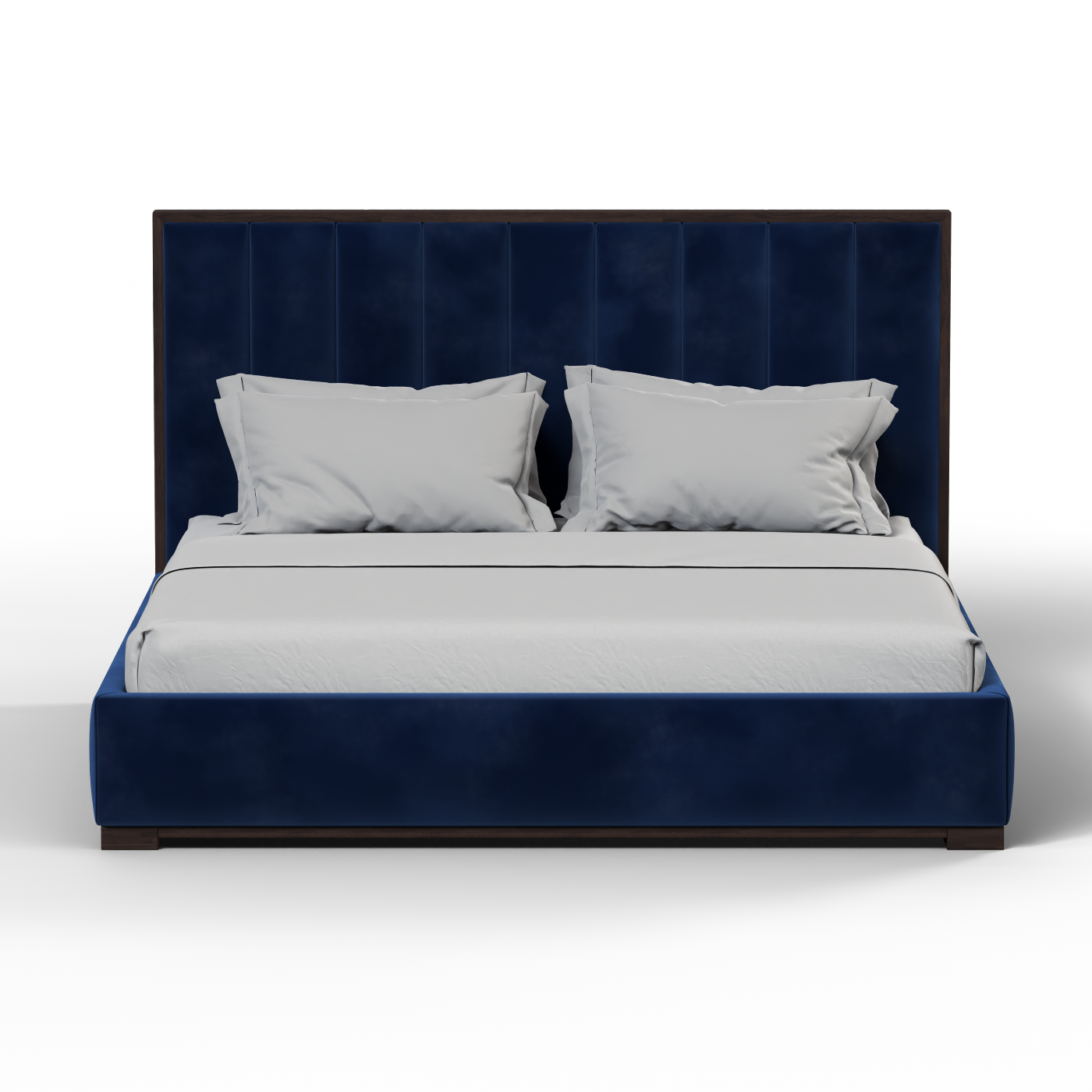 Ava Bed with Framed Vertical Headboard Panels