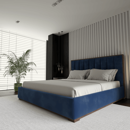 Ava Bed with Framed Vertical Headboard Panels