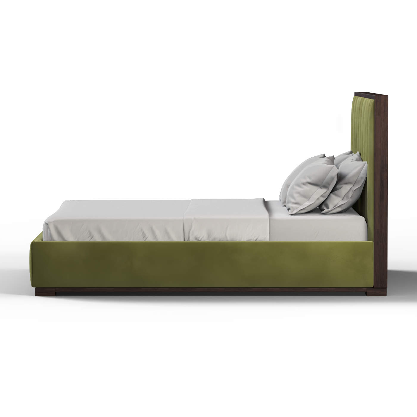 Ava Bed with Framed Vertical Headboard Panels