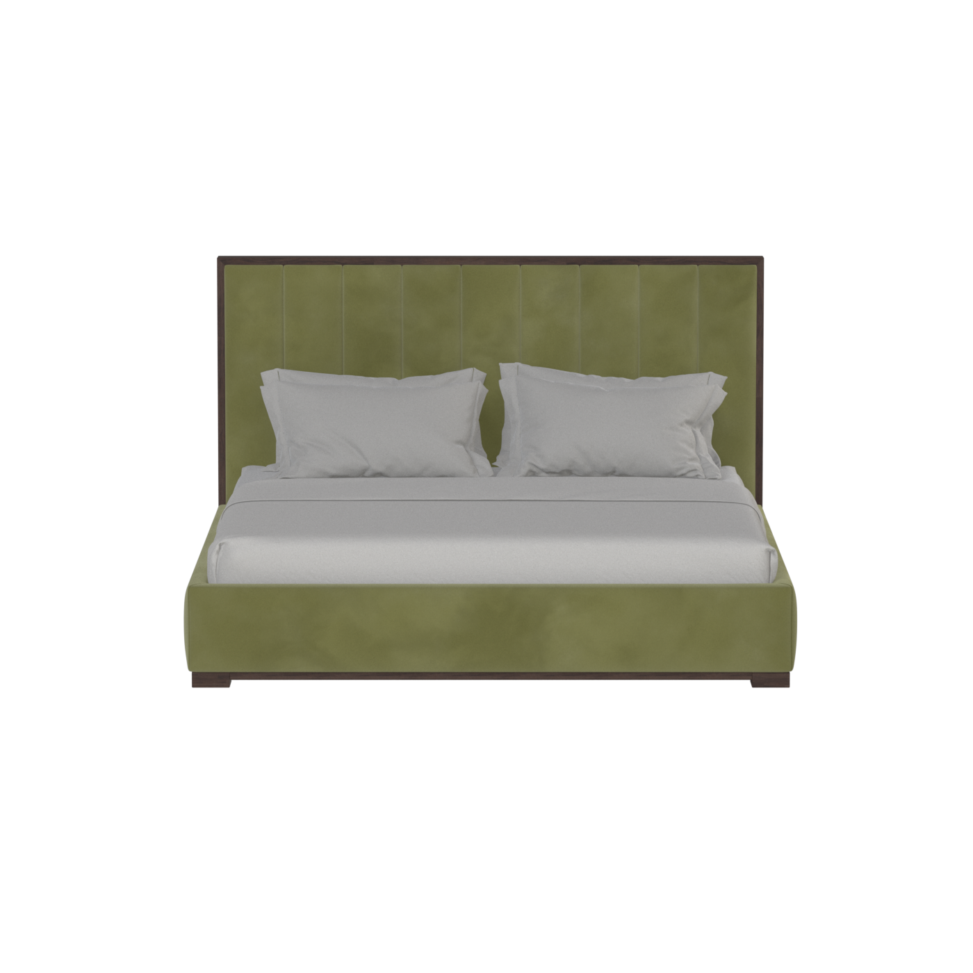 Ava Bed with Framed Vertical Headboard Panels