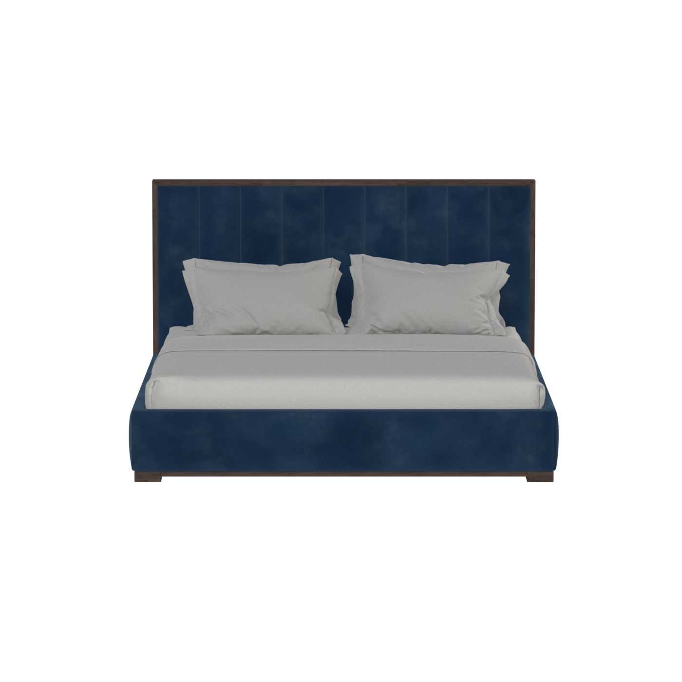 Ava Bed with Framed Vertical Headboard Panels