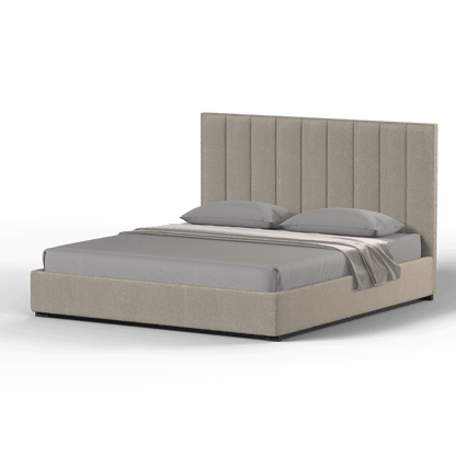 Ava High Headboard Bed in Luxe Fabric