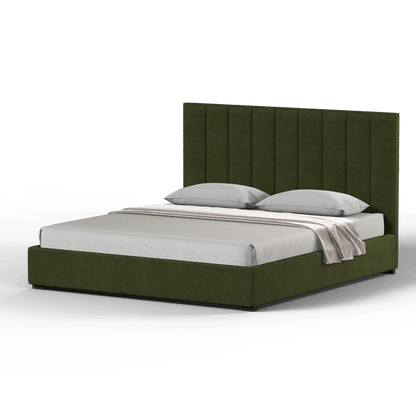 Ava High Headboard Bed in Luxe Fabric
