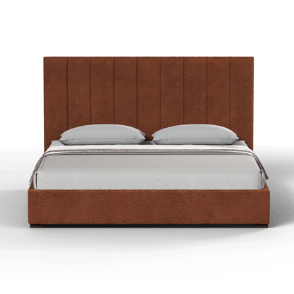 Ava High Headboard Bed in Luxe Fabric