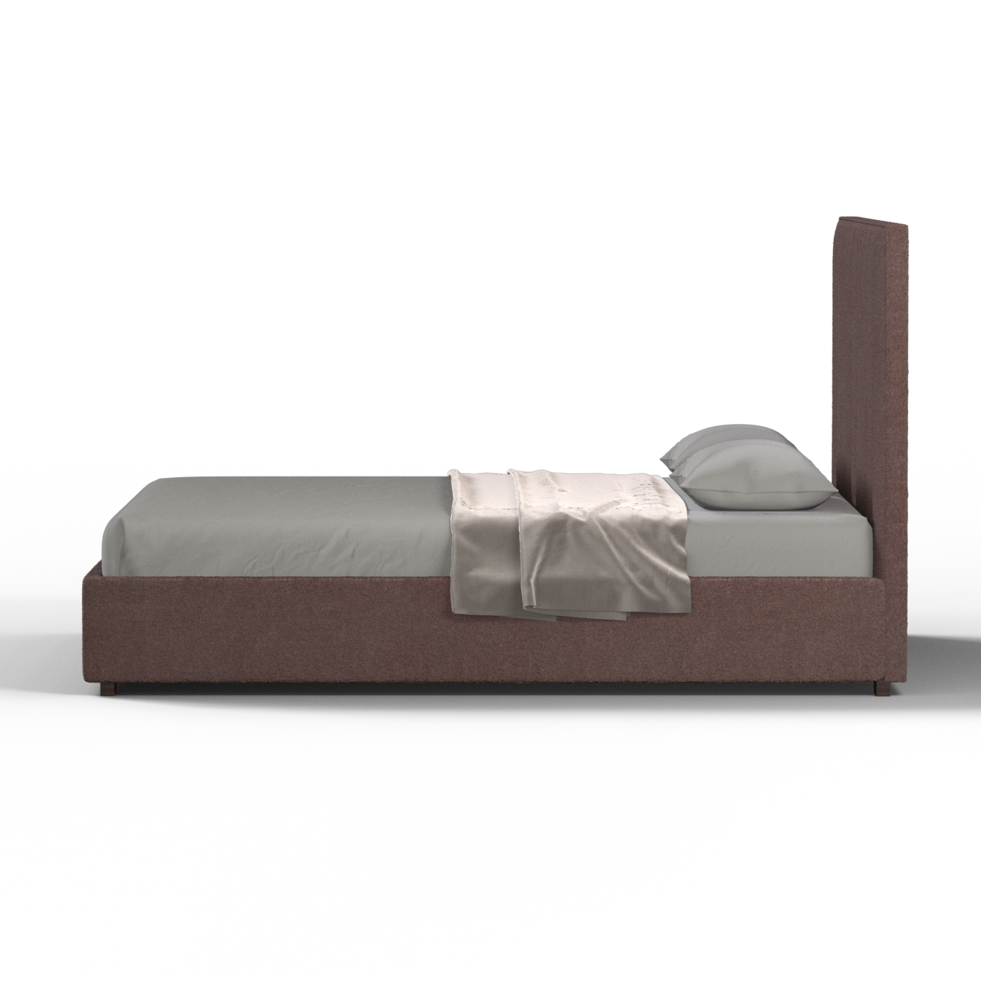 Ava High Headboard Bed in Luxe Fabric