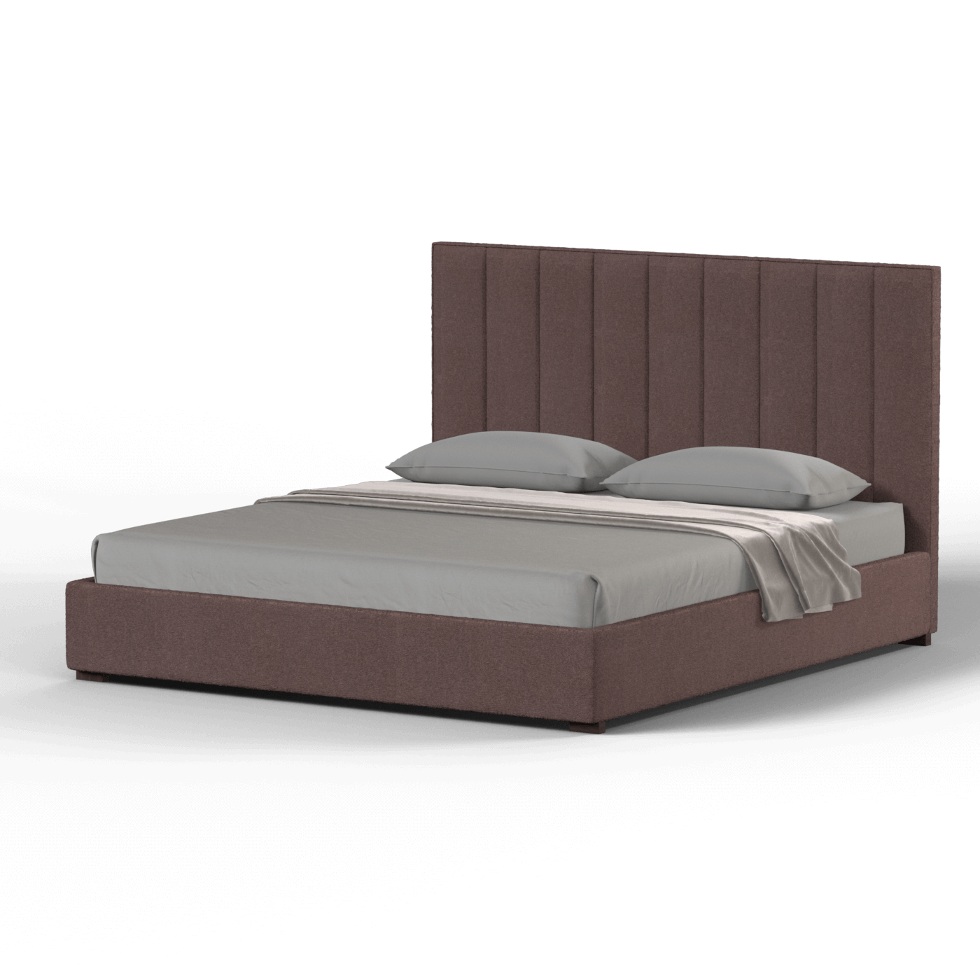 Ava High Headboard Bed in Luxe Fabric