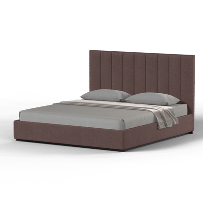 Ava High Headboard Bed in Luxe Fabric