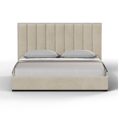 Ava High Headboard Bed in Luxe Fabric