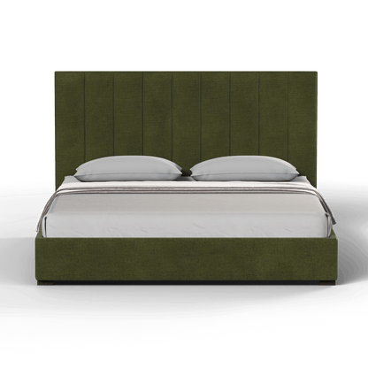 Ava High Headboard Bed in Luxe Fabric