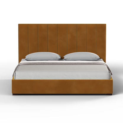Ava High Headboard Bed in Luxe Fabric