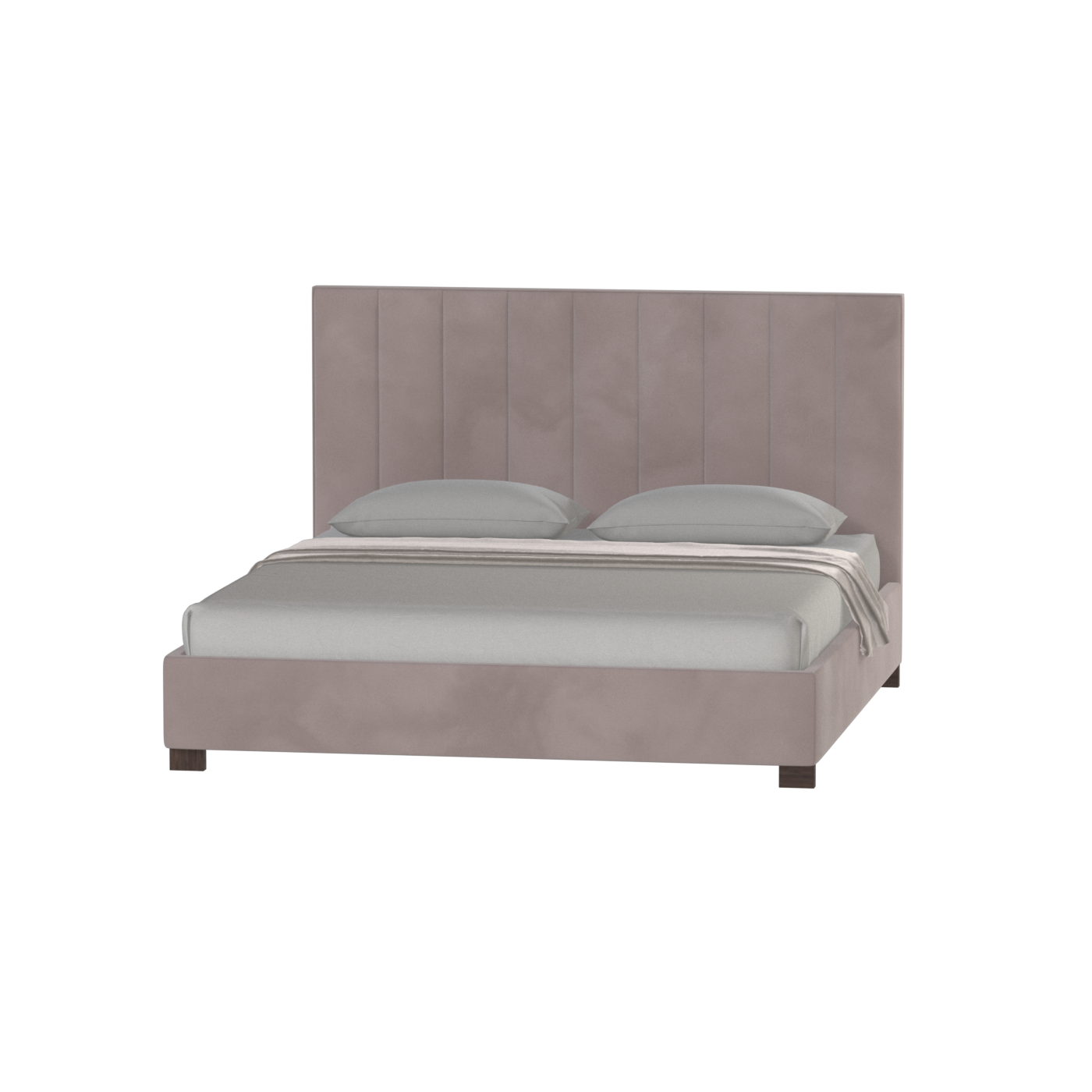 Ava High Headboard Bed in Luxe Fabric