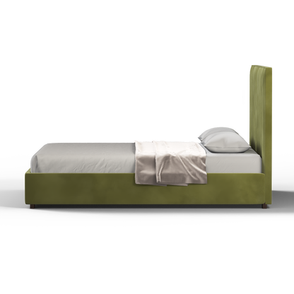 Ava High Headboard Bed in Luxe Fabric