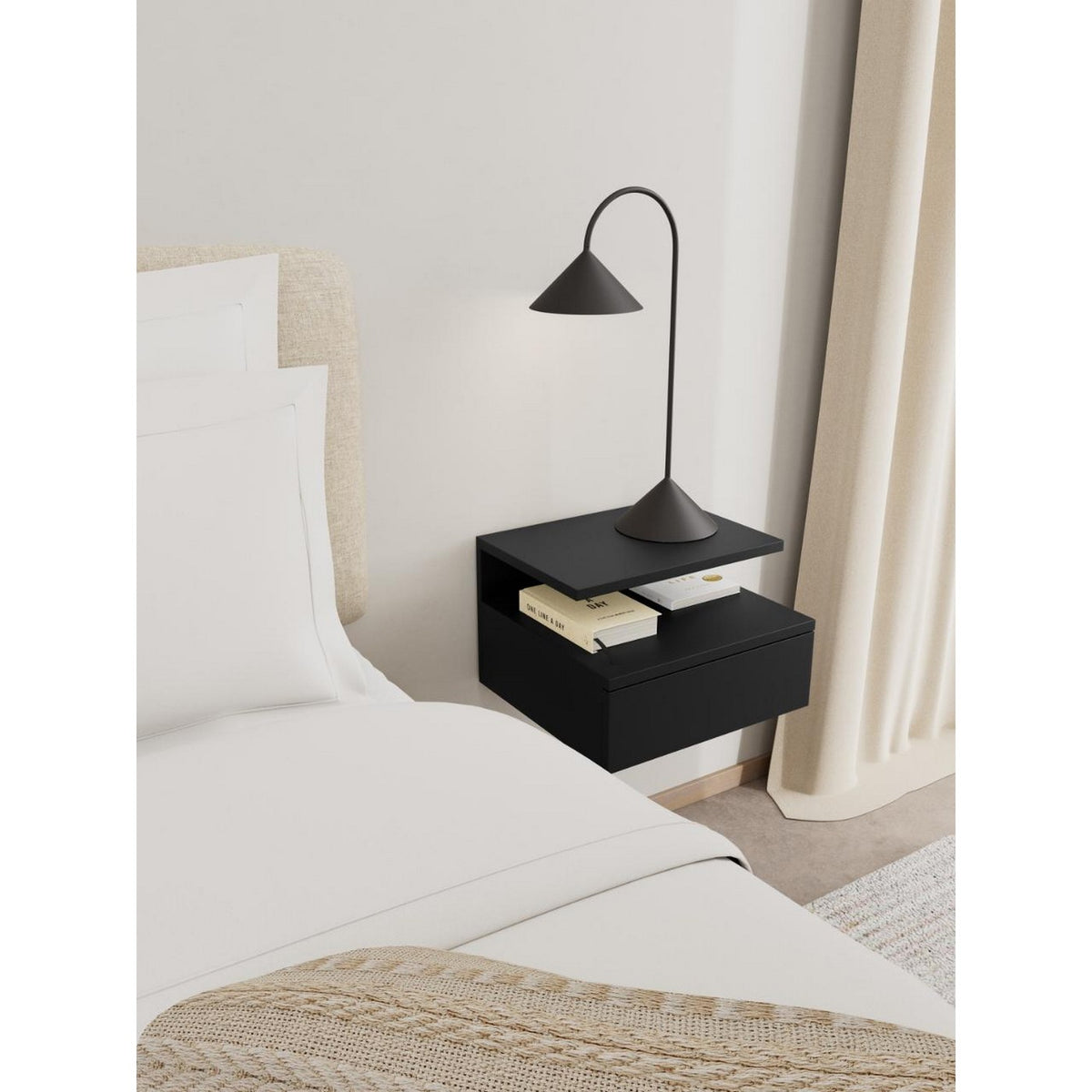 Bedside Table Ashlan - Black