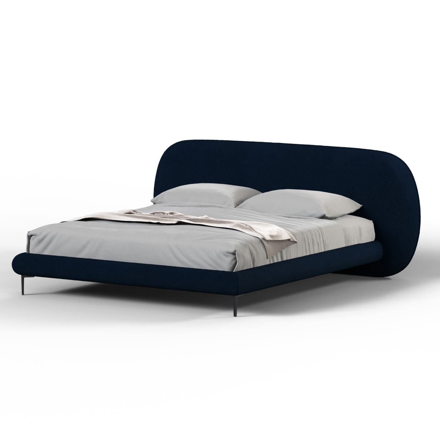 Bolzano Upholstered Bed with Curved Headboard