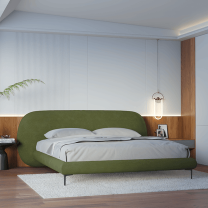 Bolzano Upholstered Bed with Curved Headboard
