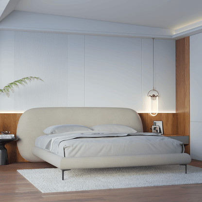 Bolzano Upholstered Bed with Curved Headboard