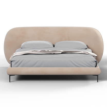 Bolzano Upholstered Bed with Curved Headboard
