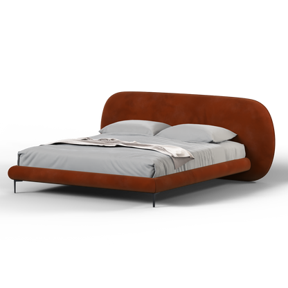 Bolzano Upholstered Bed with Curved Headboard