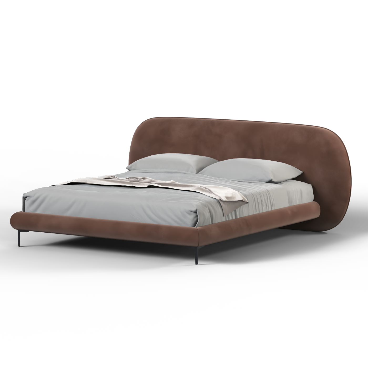 Bolzano Upholstered Bed with Curved Headboard