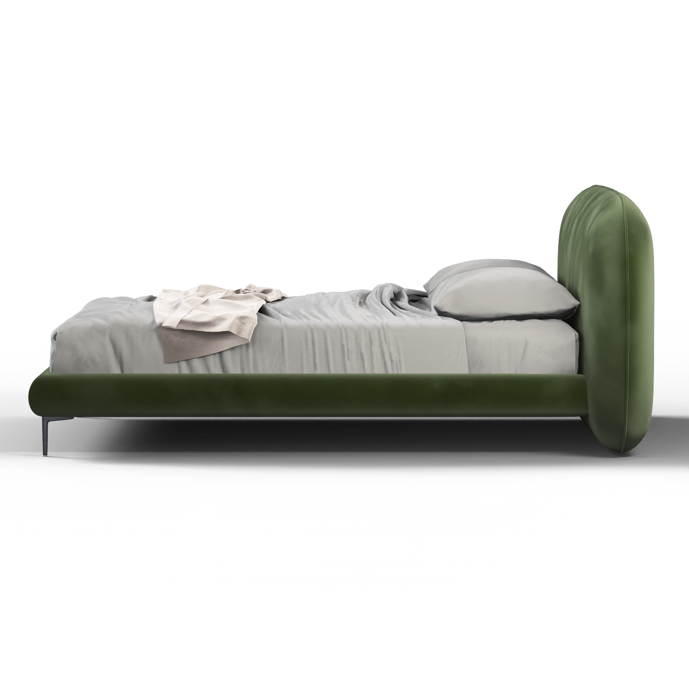 Bolzano Upholstered Bed with Curved Headboard
