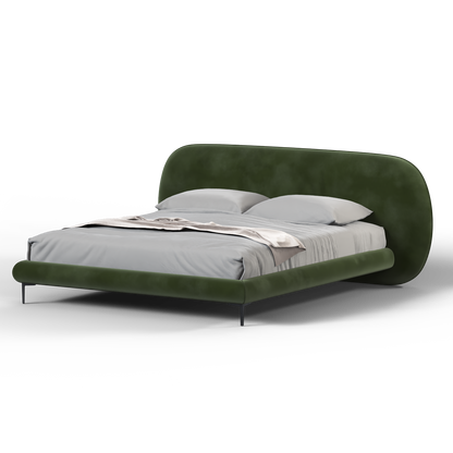 Bolzano Upholstered Bed with Curved Headboard