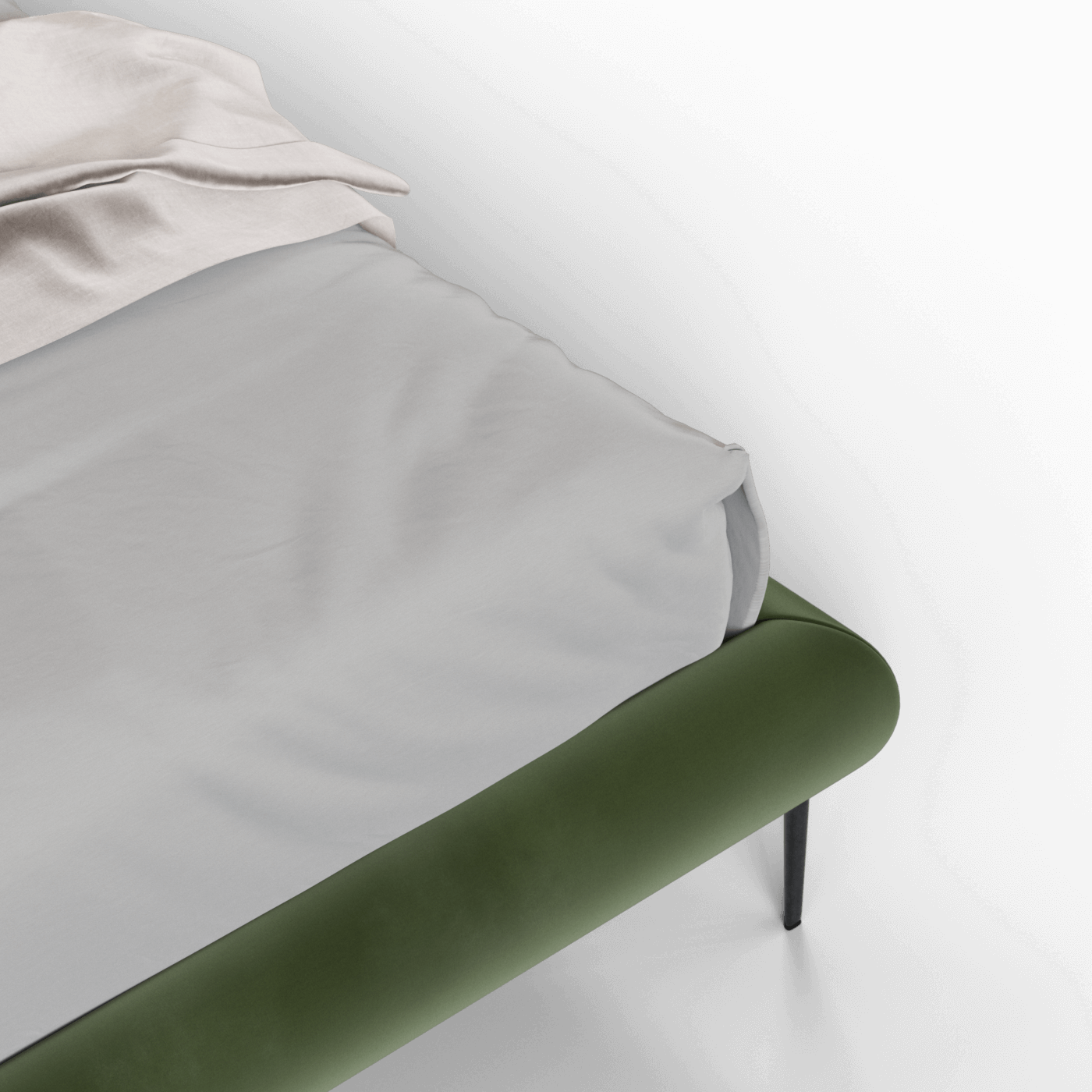 Bolzano Upholstered Bed with Curved Headboard