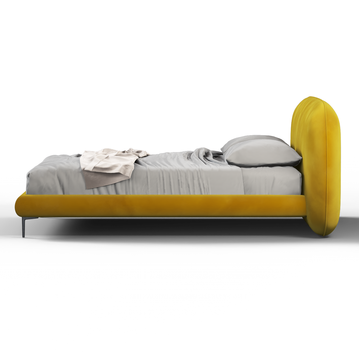 Bolzano Upholstered Bed with Curved Headboard