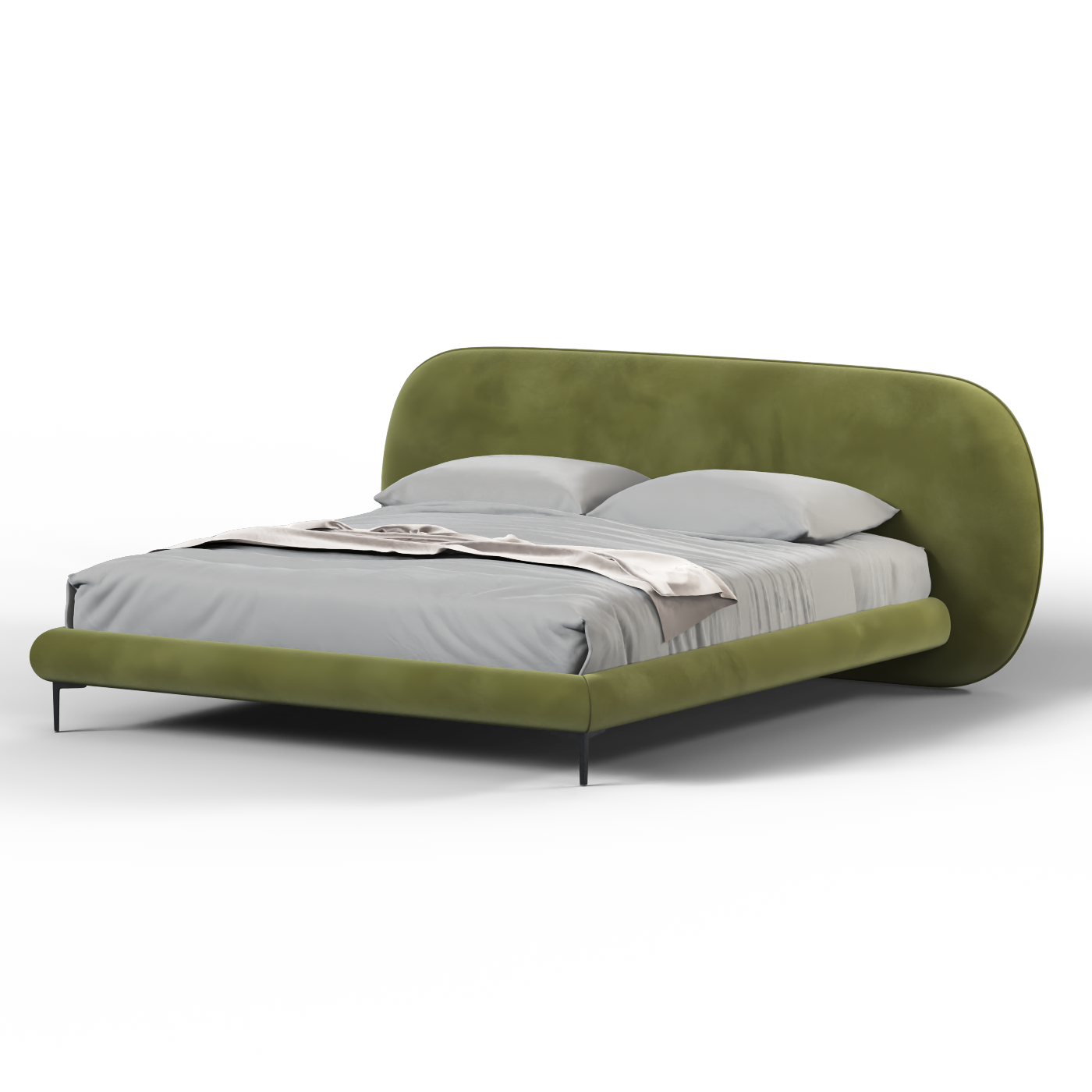 Bolzano Upholstered Bed with Curved Headboard