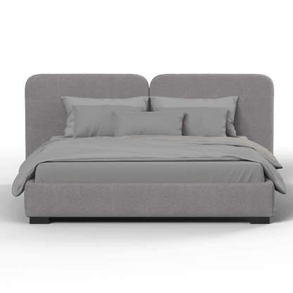 Chloe Upholstered Double Bed in Soft Woven Fabric