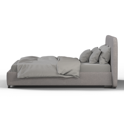 Chloe Upholstered Double Bed in Soft Woven Fabric